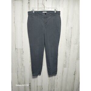 LOFT Size 14 Gray Slim Ankle Chino Pants